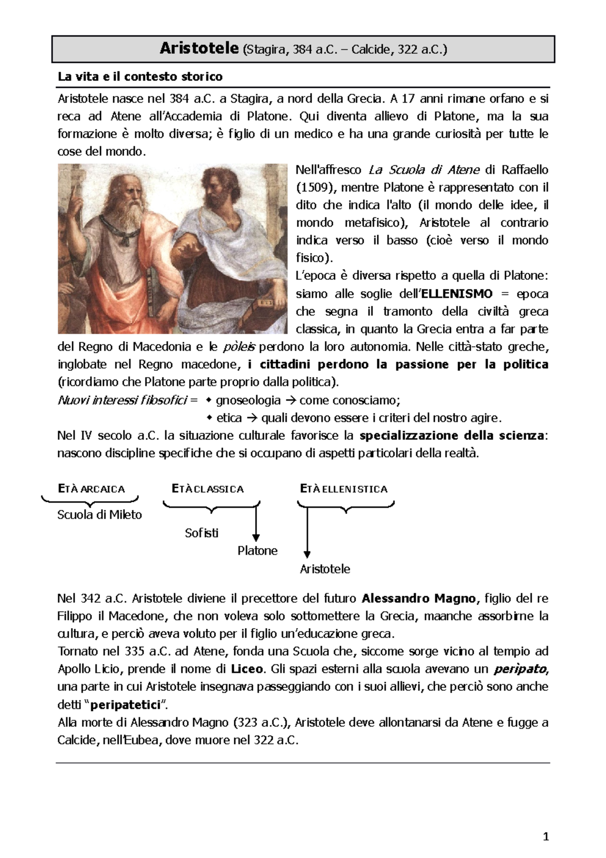 Aristotele per 3aes Studocu