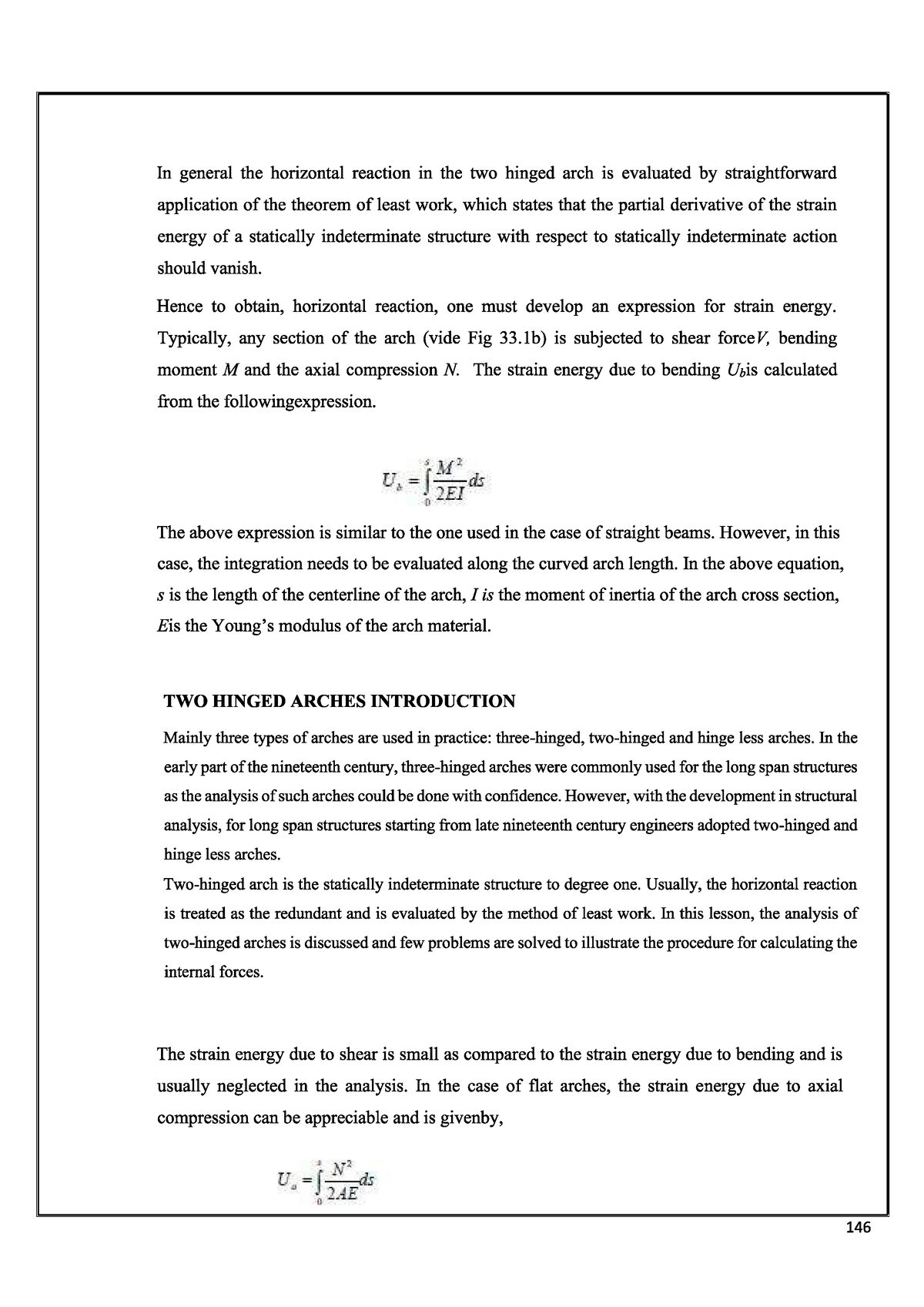 TWO Hinged Arches Introduction - Mechanical Engineering - Studocu