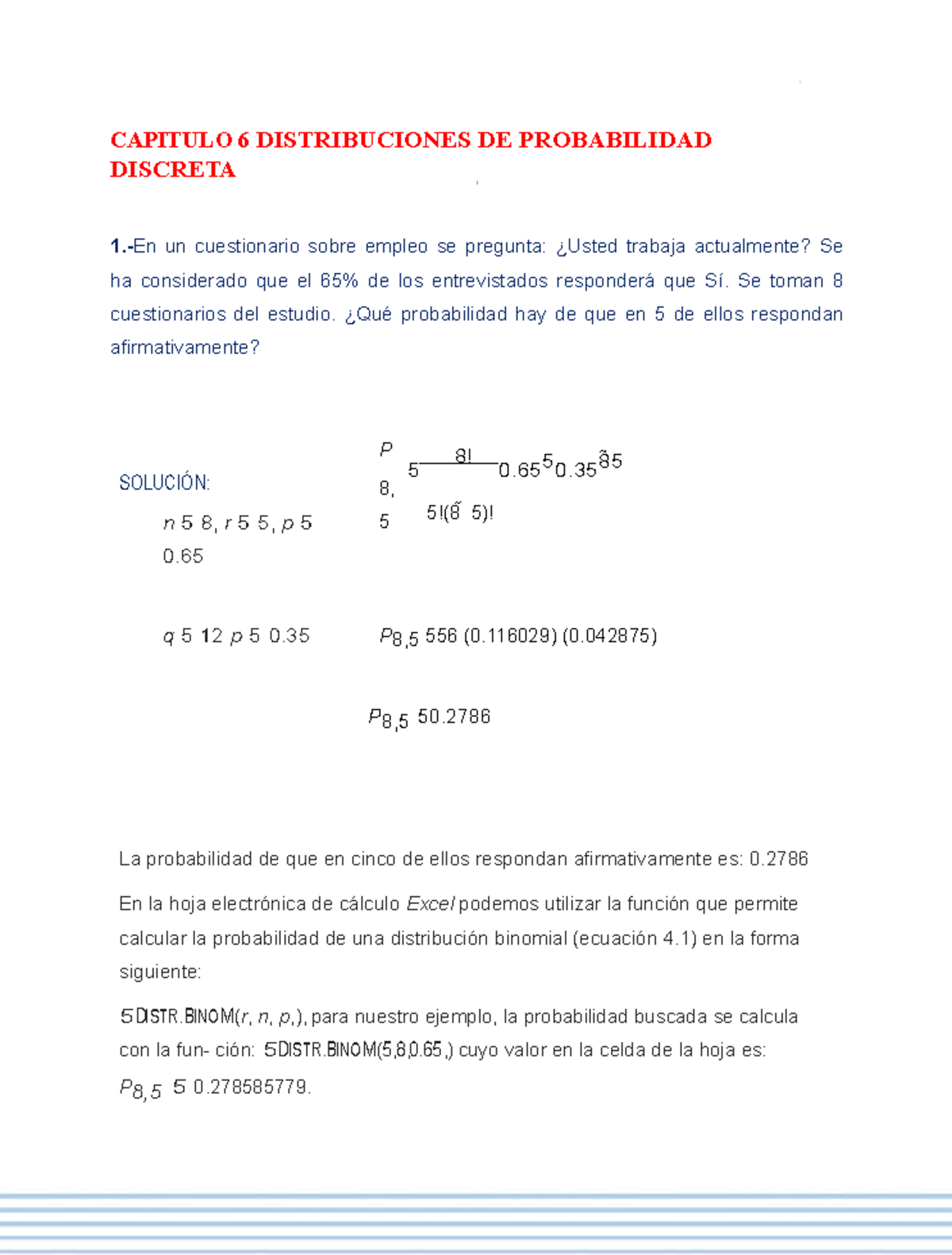 Probabilidad 04032022 - CAPITULO 6 DISTRIBUCIONES DE PROBABILIDAD ...