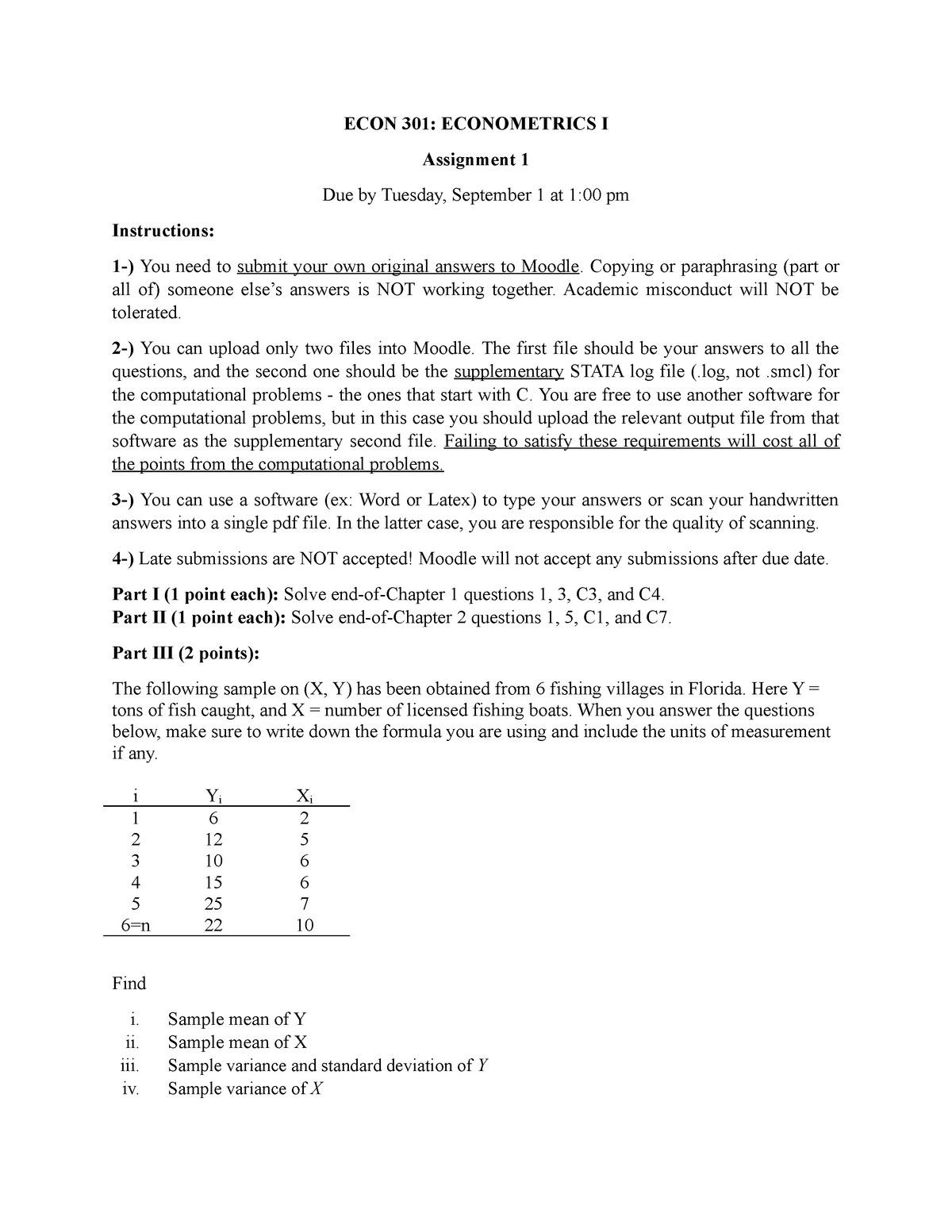 econ 301 assignment 1