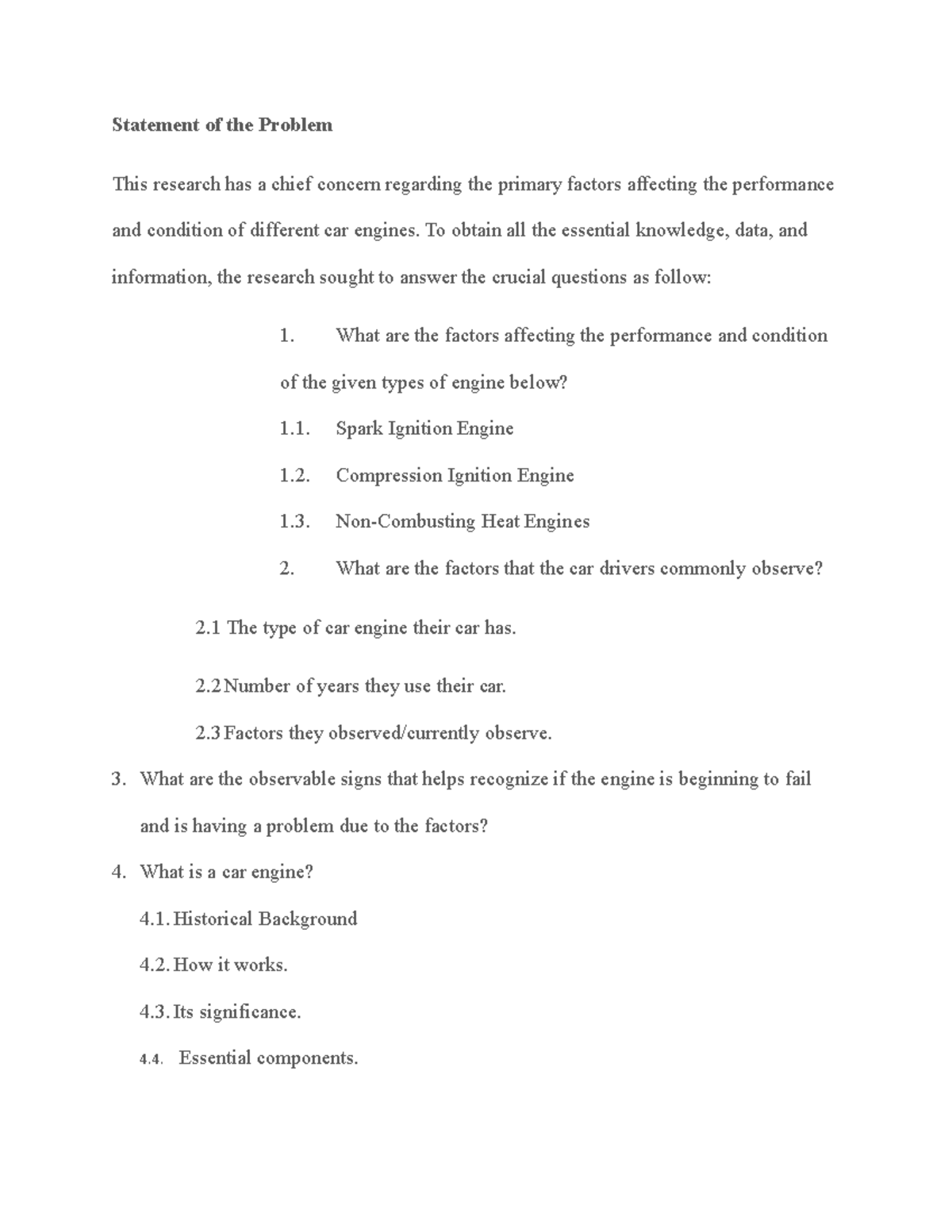 statement problem in research example