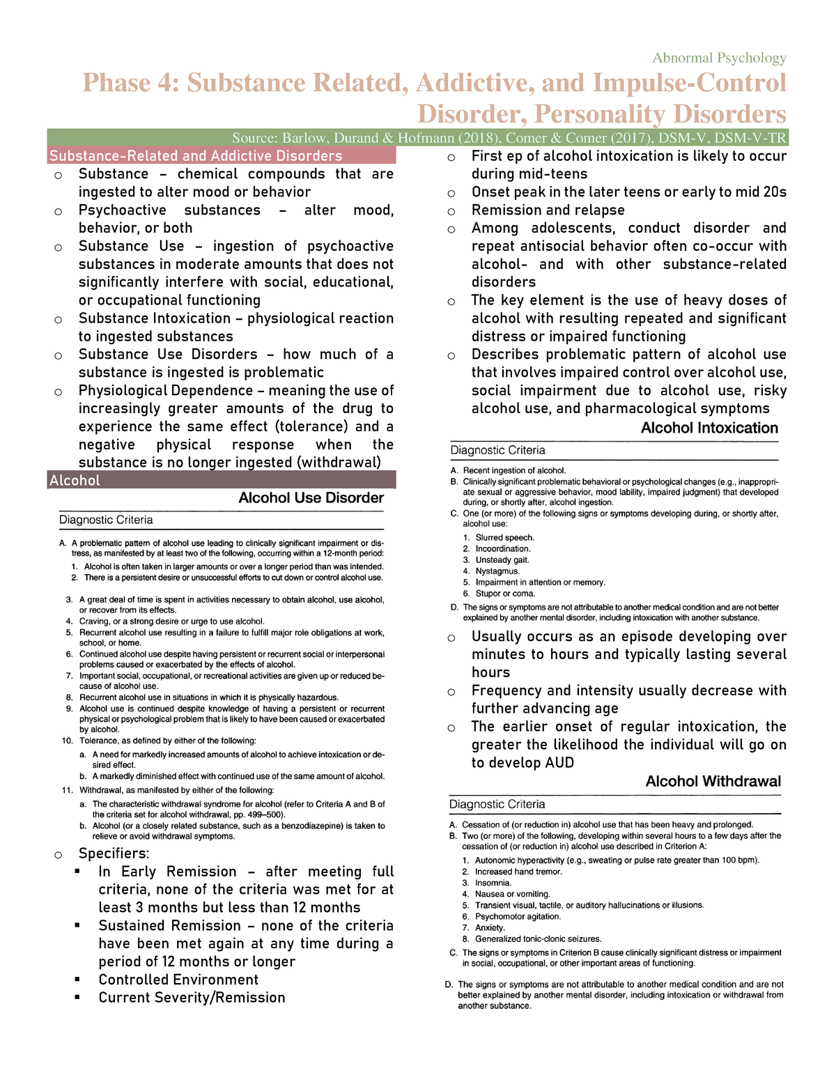 Ab Psy Phase 4 - Substance Related - Phase 4: Substance Related ...