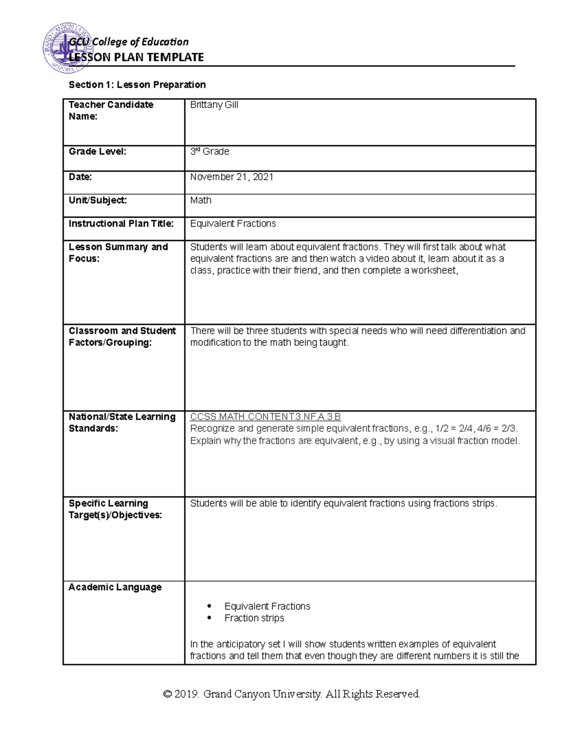 Math Differentiation - Coursework - LESSON PLAN TEMPLATE Section 1 ...