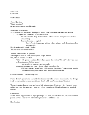 LEGL 2700 TEST 1 - Study Guide - LEGL 2700 Chapter 1: 3 Components For ...