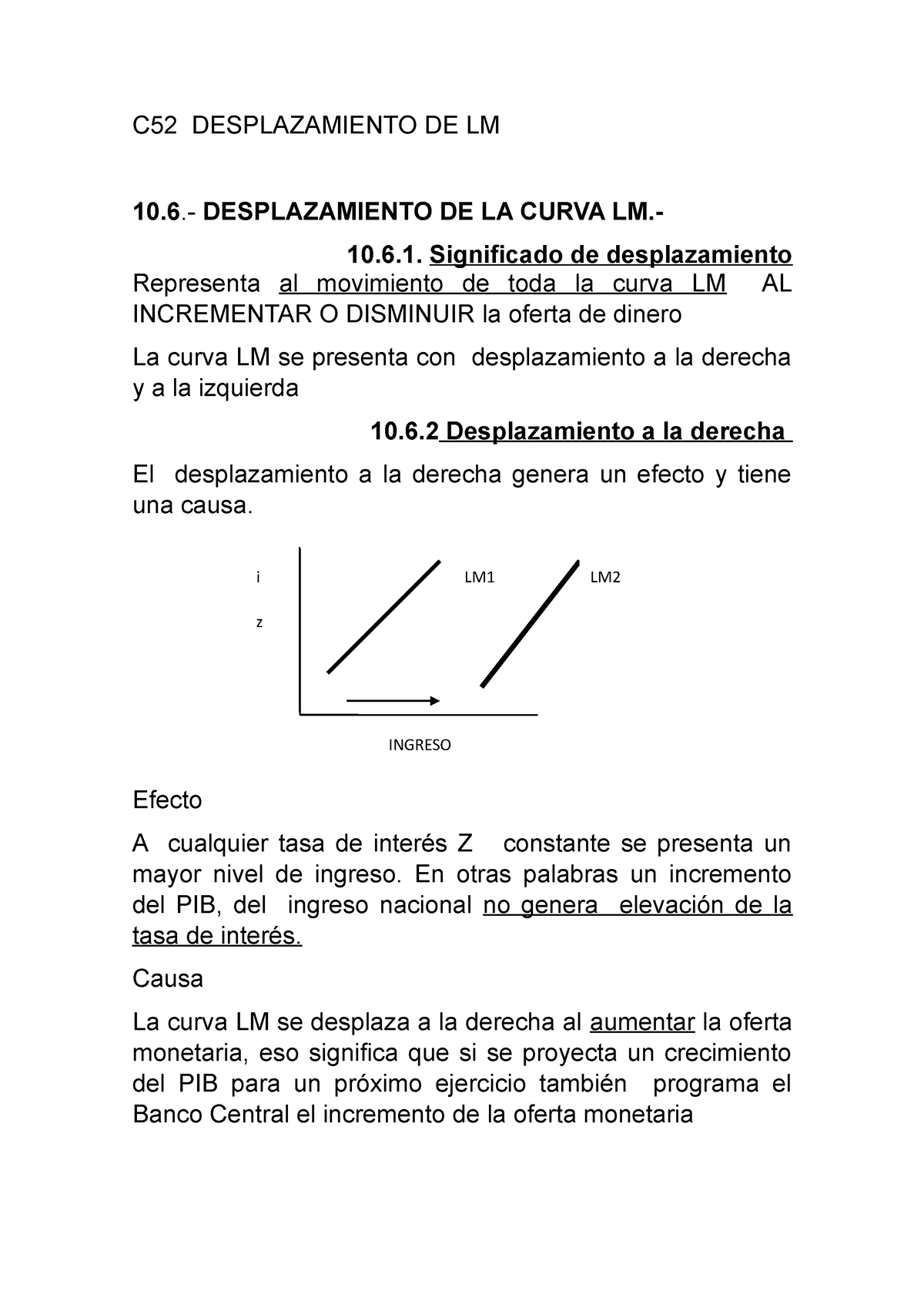 Desplazamiento DE LM - C52 DESPLAZAMIENTO DE LM 10.- DESPLAZAMIENTO DE ...