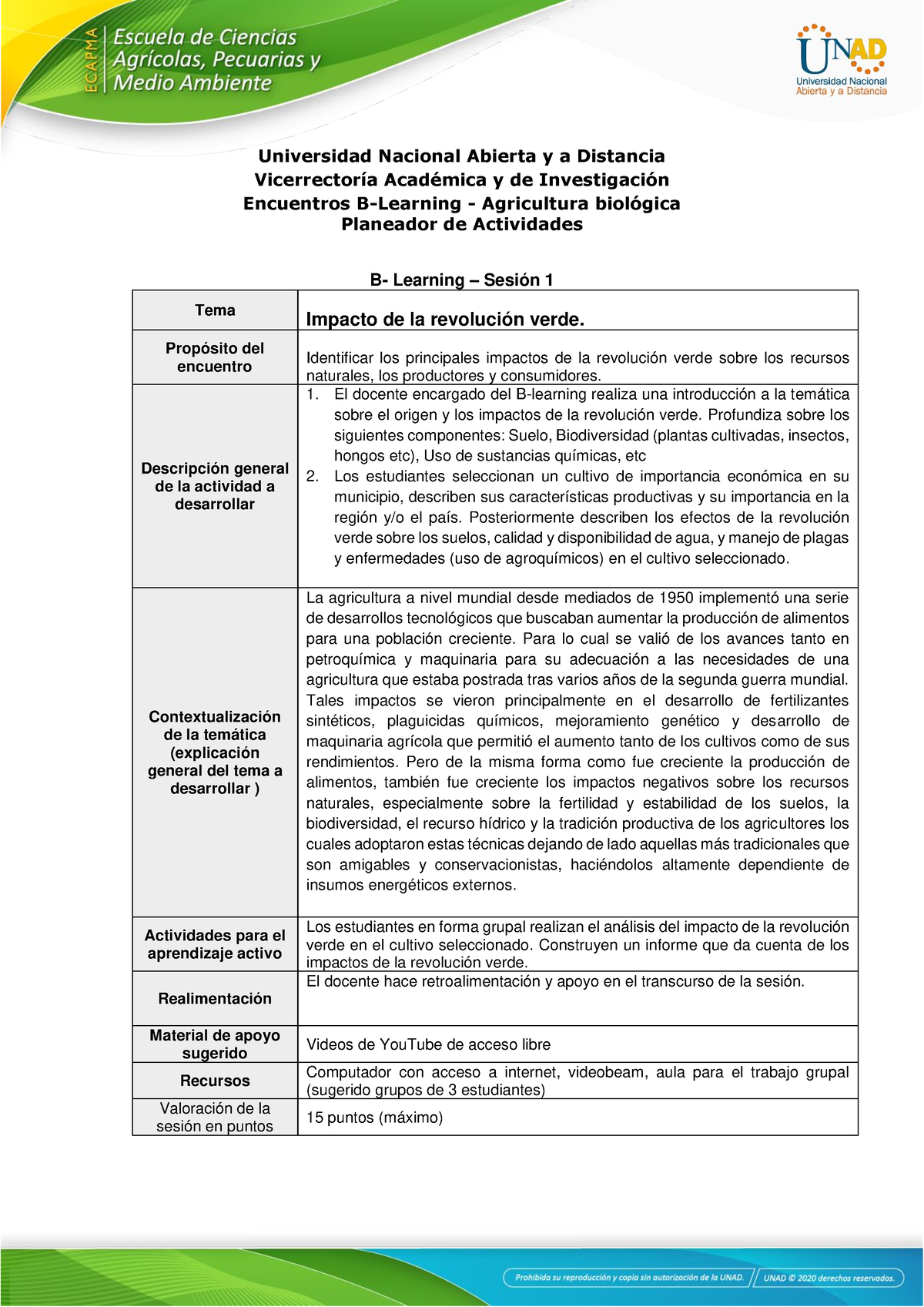 Protocolo B-learning - Agricultura Biológica - Universidad Nacional ...