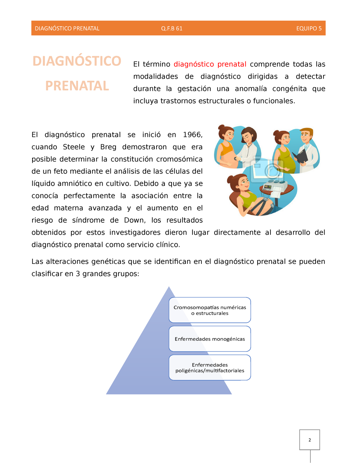 Diagnostico Prenatal - El Término Diagnóstico Prenatal Comprende Todas ...