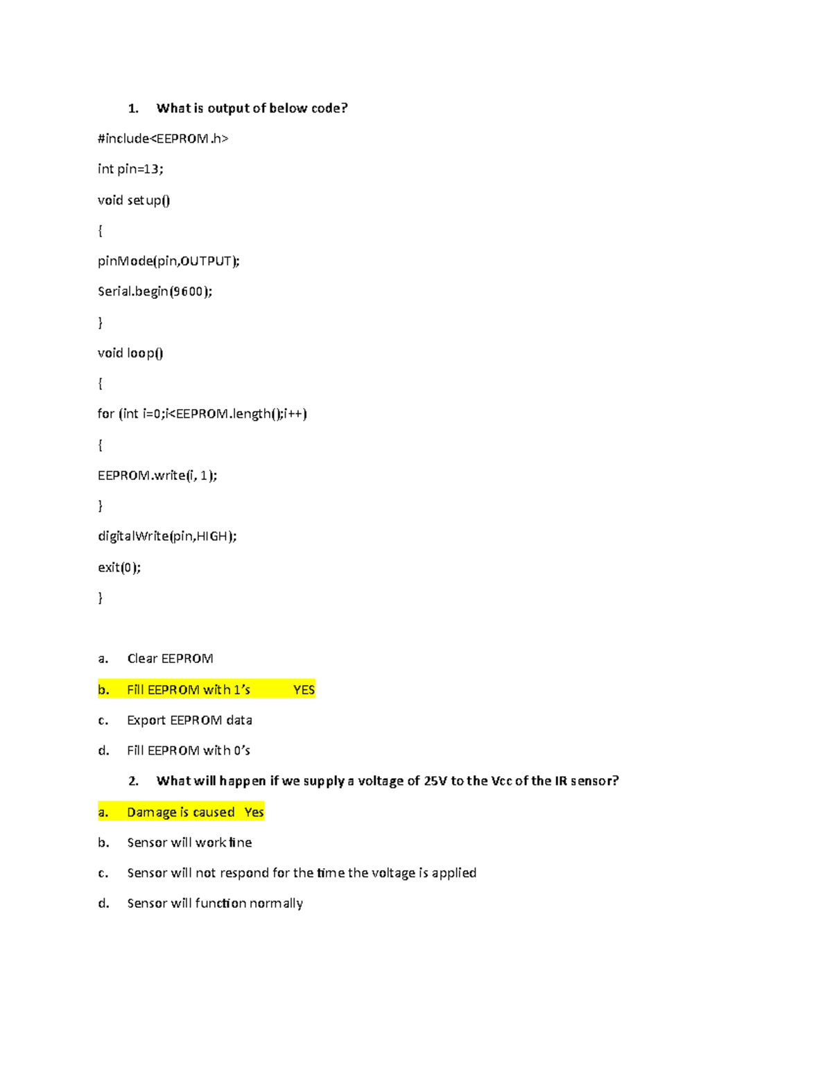 Arranged MCQ 2 BY Panther What is output of below code? include int