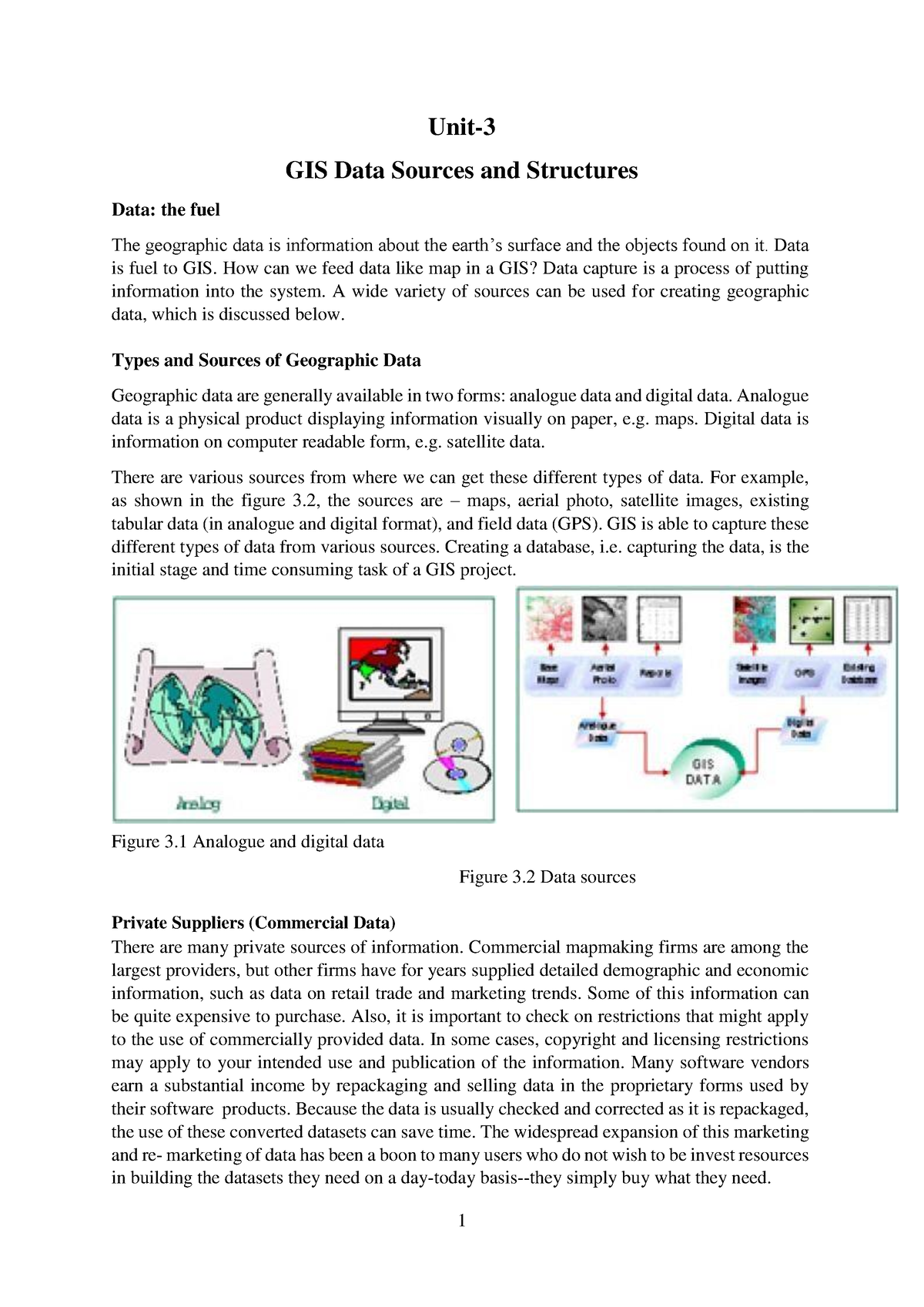 Unit 3 GIS Data Sources And Structures 1 - Unit- GIS Data Sources And ...