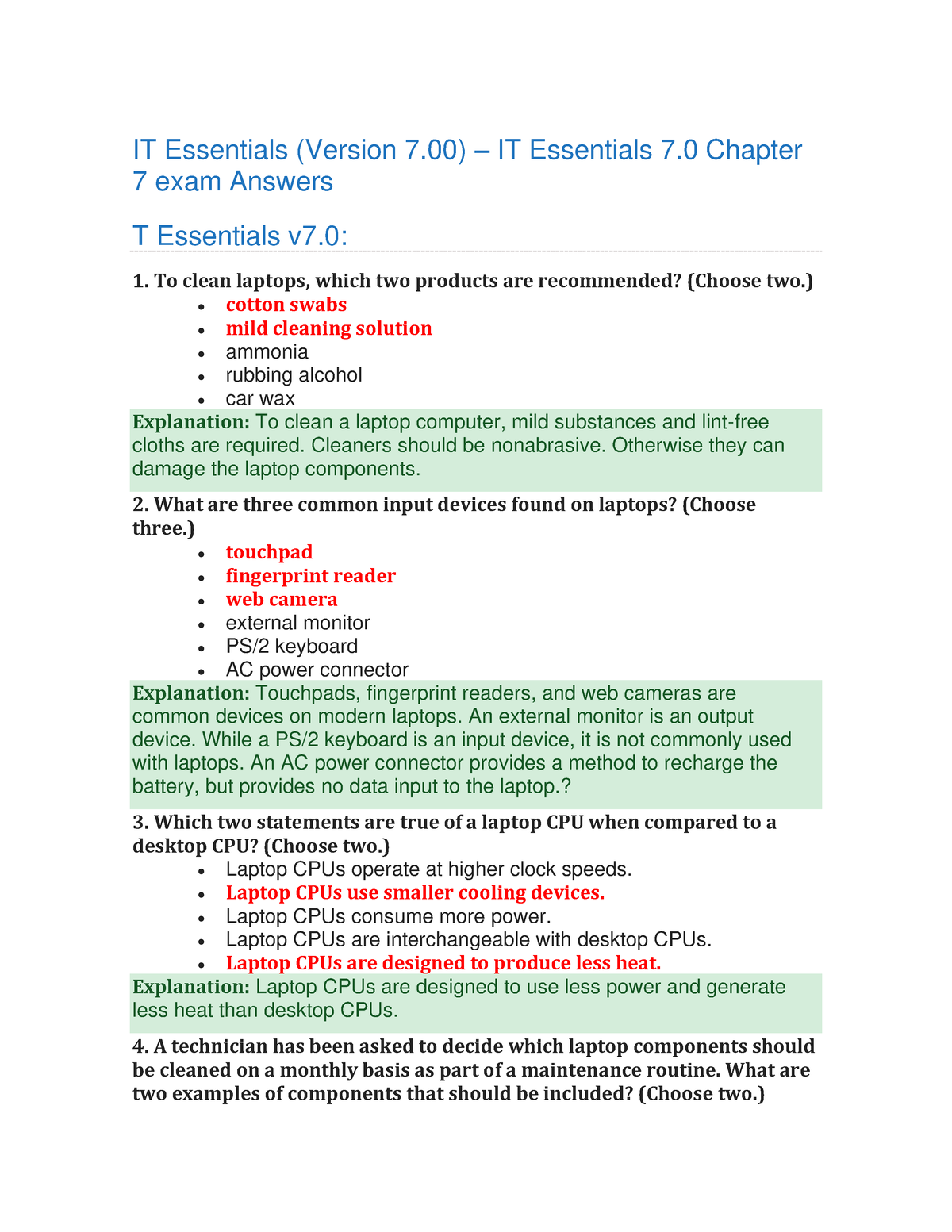 IT Essentials Chapters 7 - IT Essentials (Version 7) – IT Essentials 7 ...