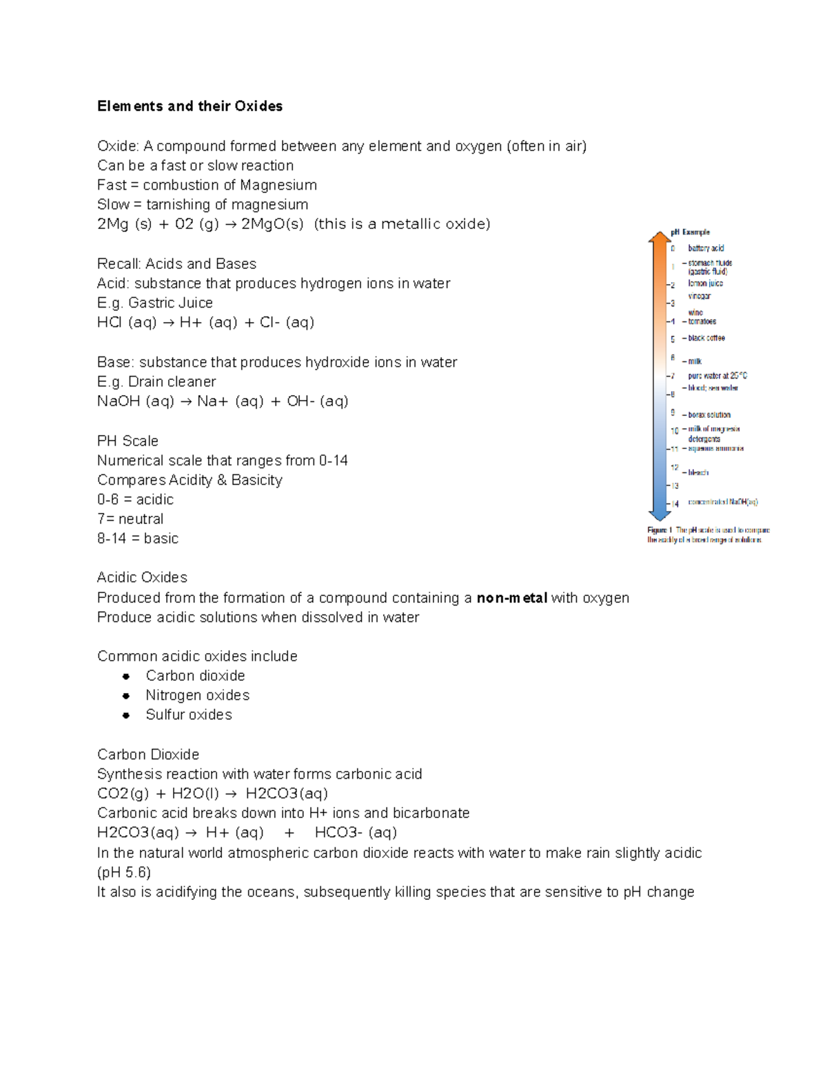 5.3 - Elements and their Oxides - Elements and their Oxides Oxide: A ...
