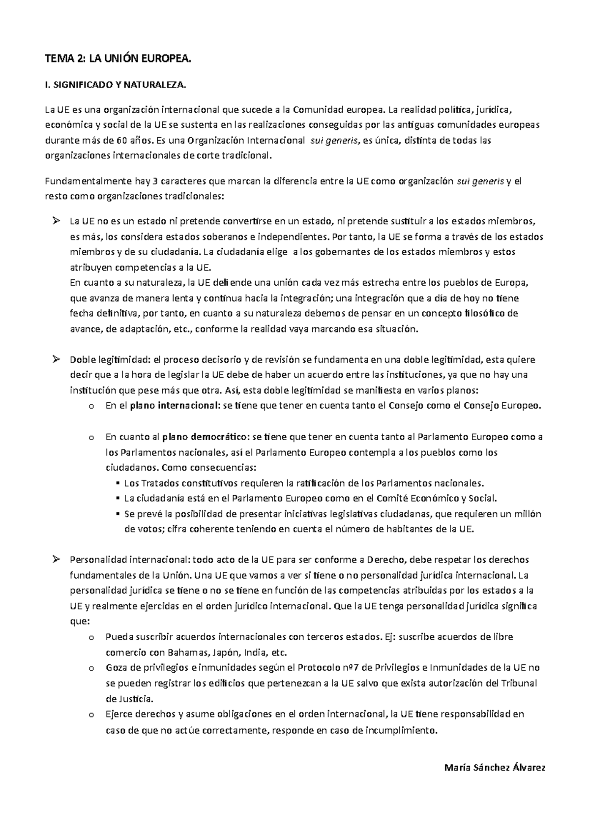 TEMA 2 LA UNIà N Europea - TEMA 2: LA UNIÓN EUROPEA. I. SIGNIFICADO Y ...