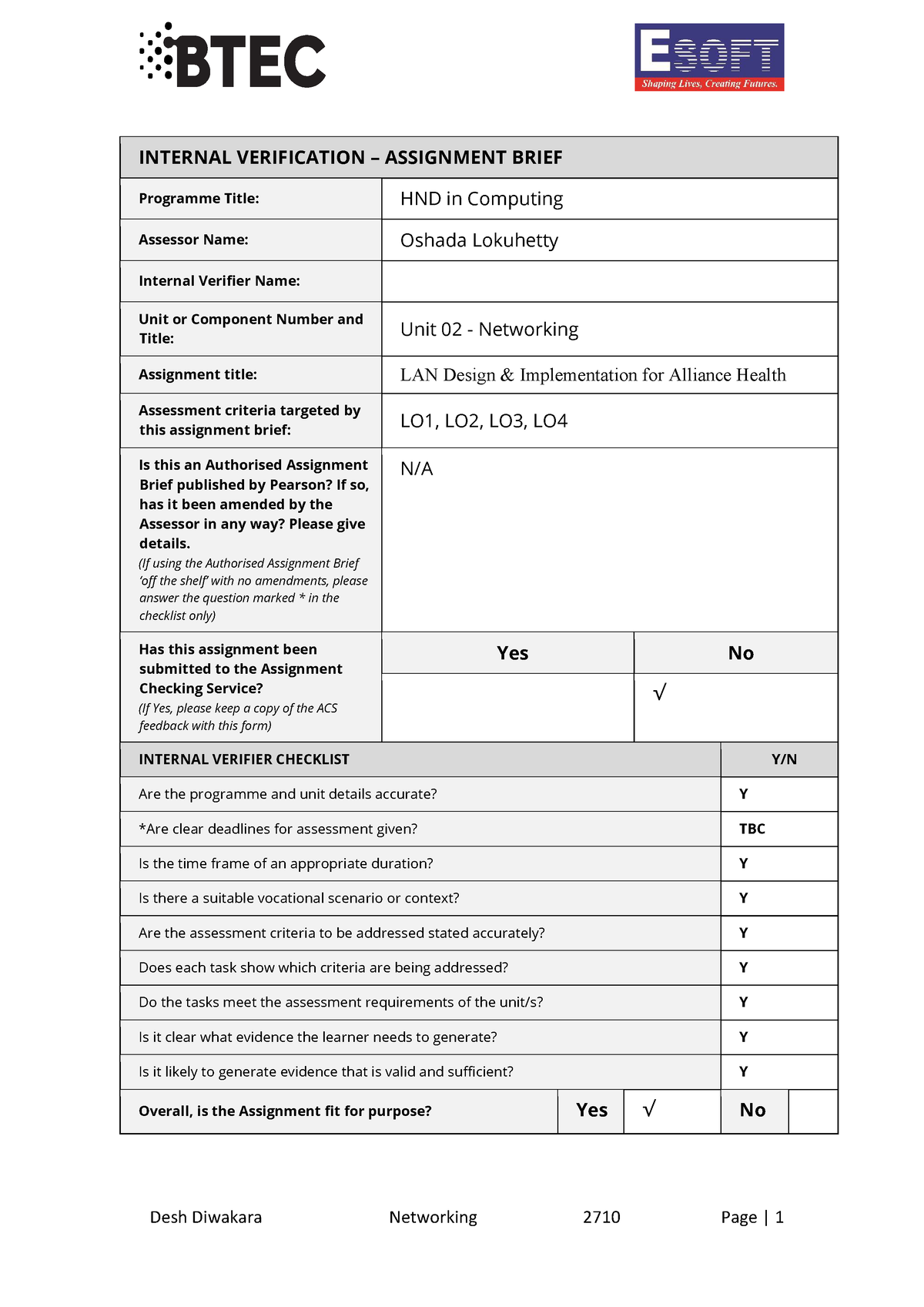 2710-1666634345190-Unit 02 Networking - INTERNAL VERIFICATION ...