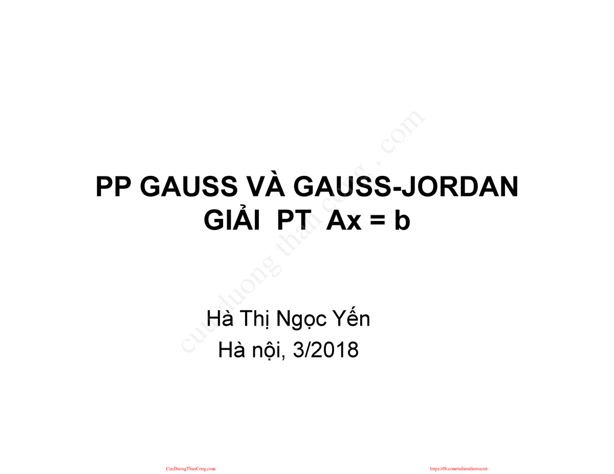 Tìm hiểu về phương pháp gauss jordan để giải hệ phương trình nhanh chóng