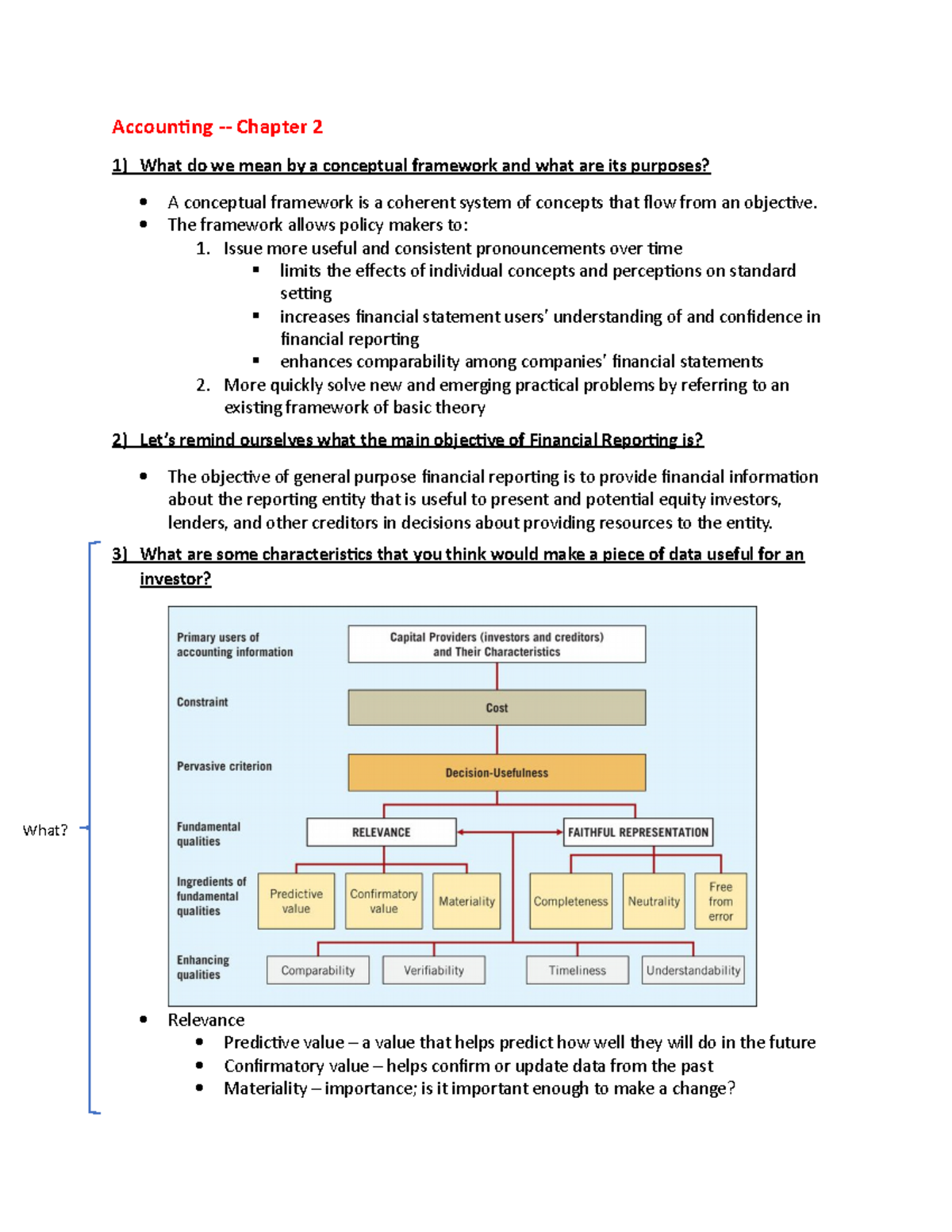 Chapter 2 Notes - Accounting - Chapter 2 What Do We Mean By A ...