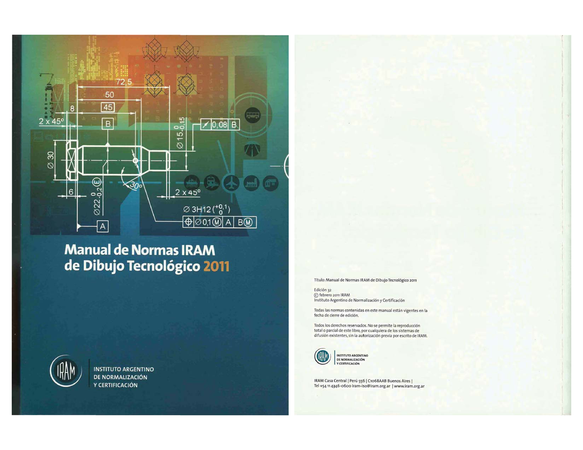 Manual De Normas Iram De Dibujo Tecnológico Xxxii 2011 Rotado Sistemas De Representación 7141