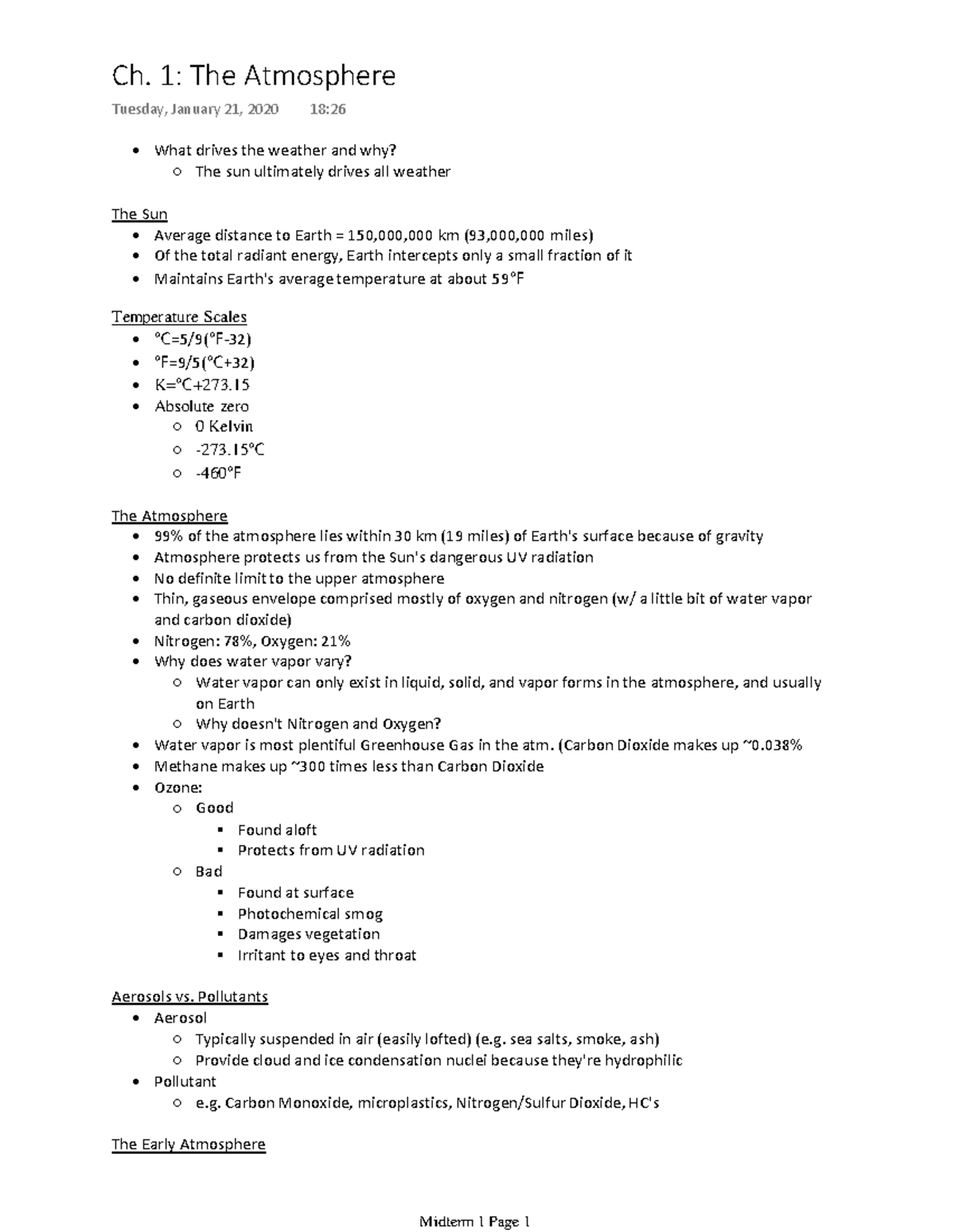 Ch 1 The Atmosphere Lecture Notes 1 Warning Tt Undefined Function 32 Warning Tt 7459