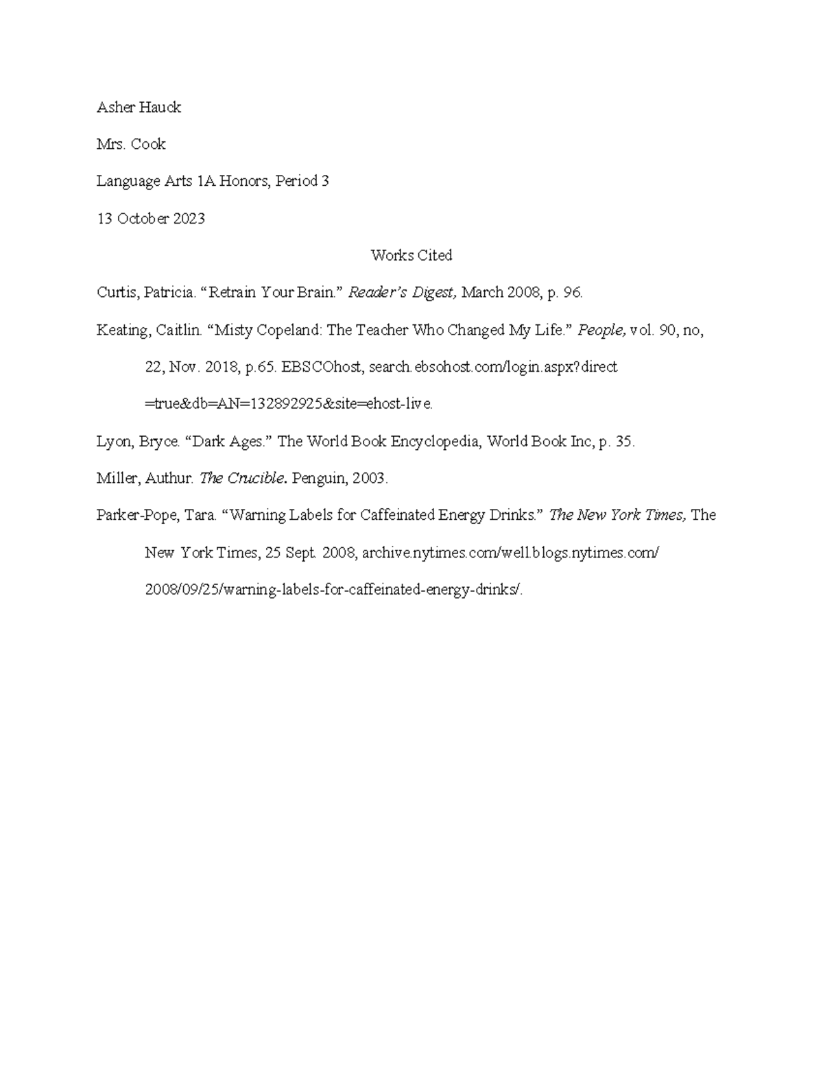 MLA Assignment - This course will give me the information I need to ...