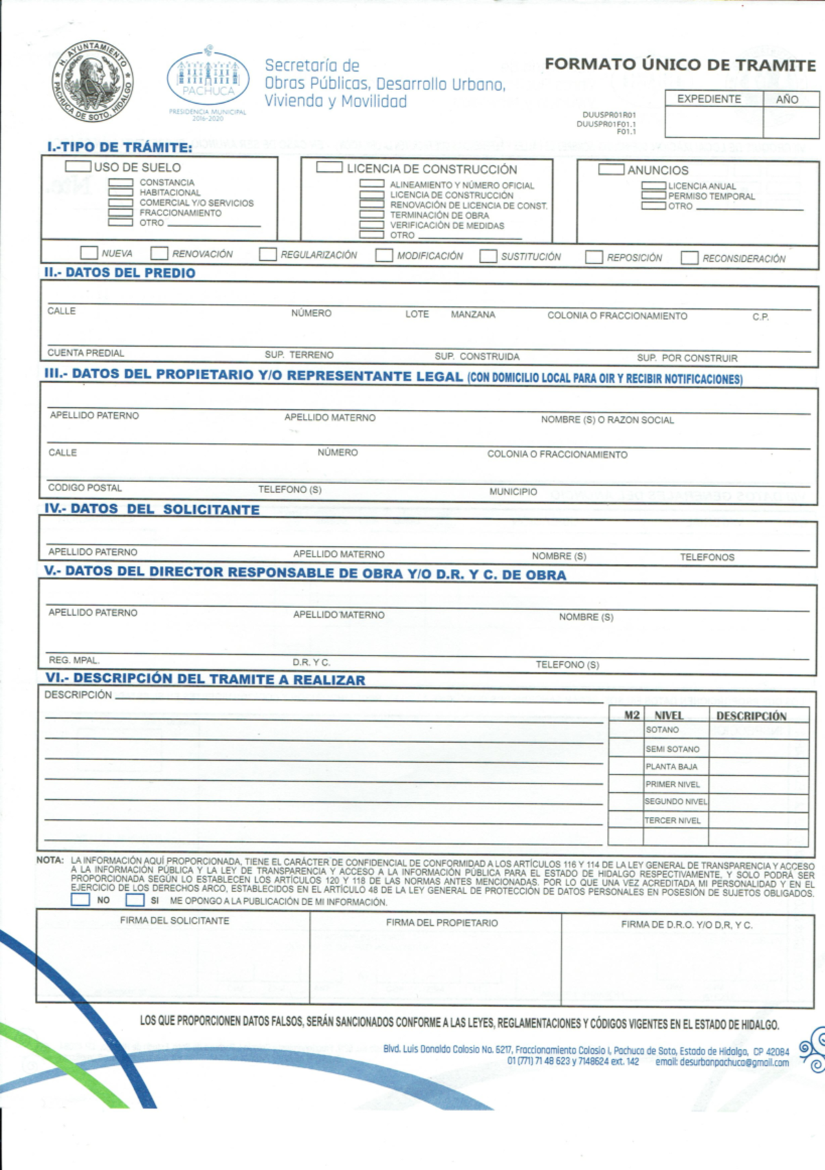 Solicitud Pachuca - FORMATO PARA SOLICITAR LICENCIA DE CONSTRUCCION ...