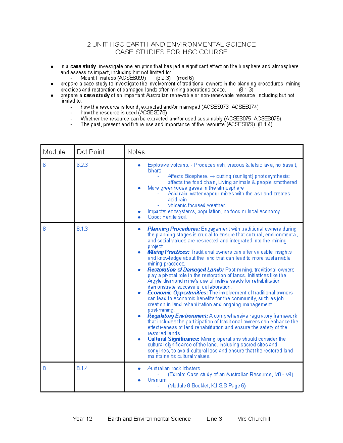 2 UNIT HSC Earth AND Environmental Science - 2 UNIT HSC EARTH AND ...