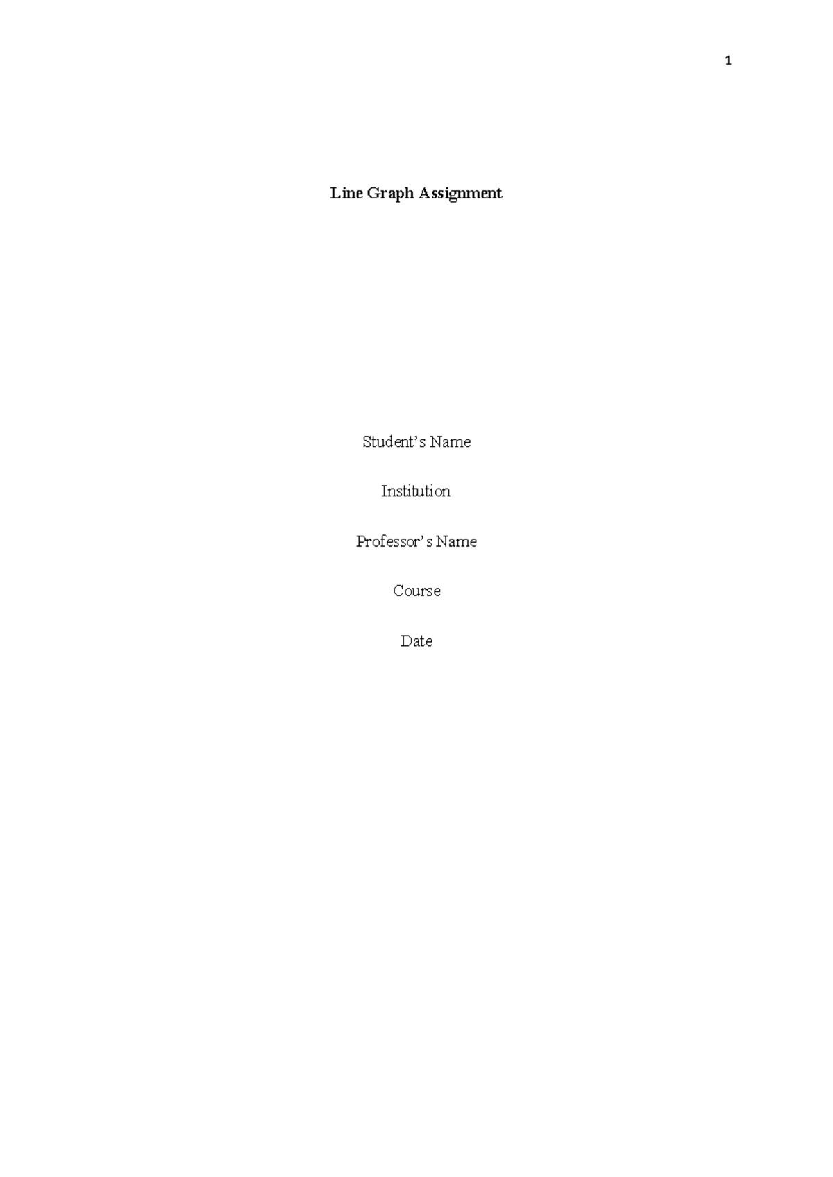Line Graph Assignment - statistical methods - Line Graph Assignment ...