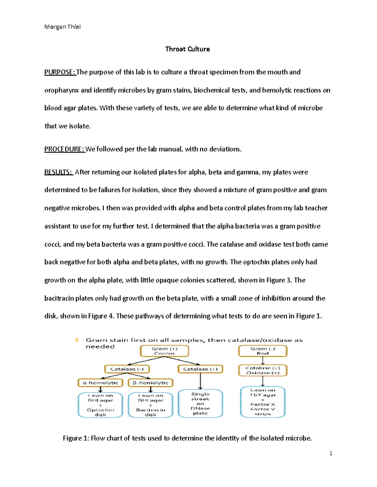 Throat Culture Grade A Throat Culture PURPOSE The purpose of this