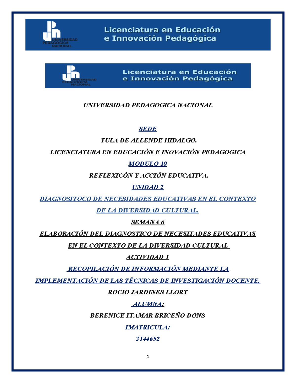 BIDB recopilaciondeinformacion - UNIVERSIDAD PEDAGOGICA NACIONAL SEDE ...
