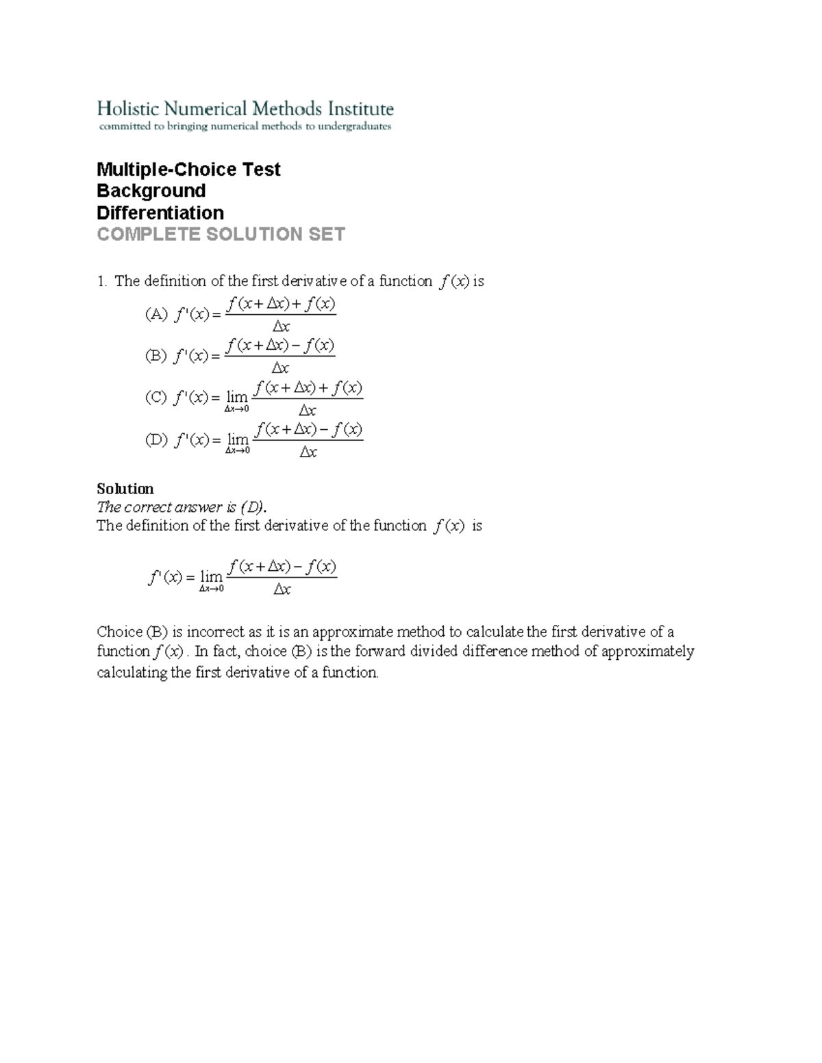 Quiz 02dif background solution - Multiple-Choice Test Background ...