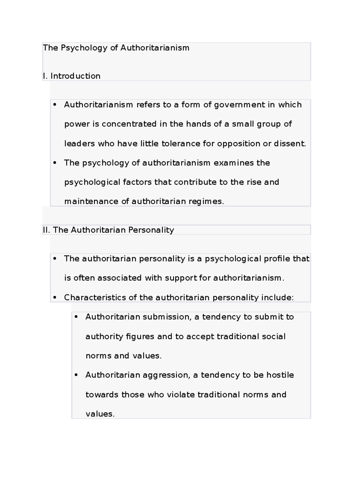 The Psychology of Authoritarianism - Introduction Authoritarianism ...