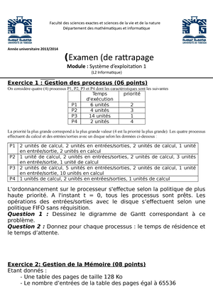 TD5-correction - Td5 Correction - 1 ère Année SIL Semestre 2 Systèmes D ...