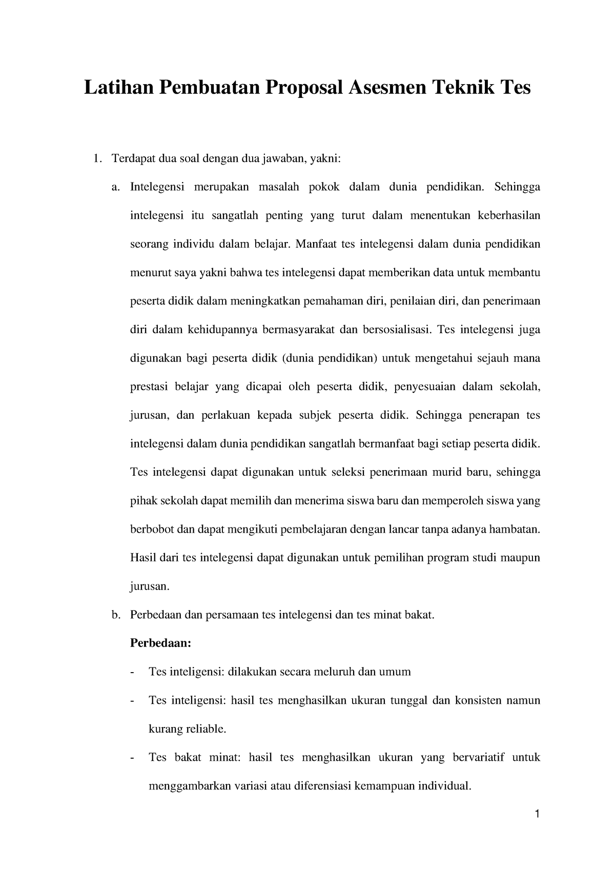 soal essay tentang proposal dan jawabannya