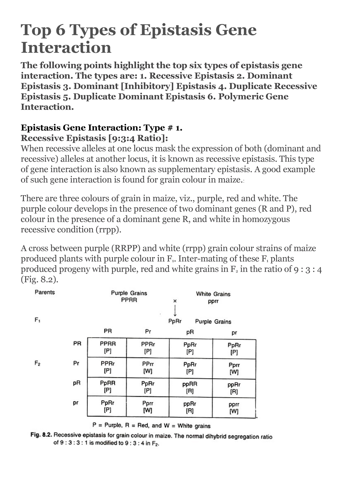 Epistatic Interactions Top 6 Types Of Epistasis Gene Interaction The Following Points 4026