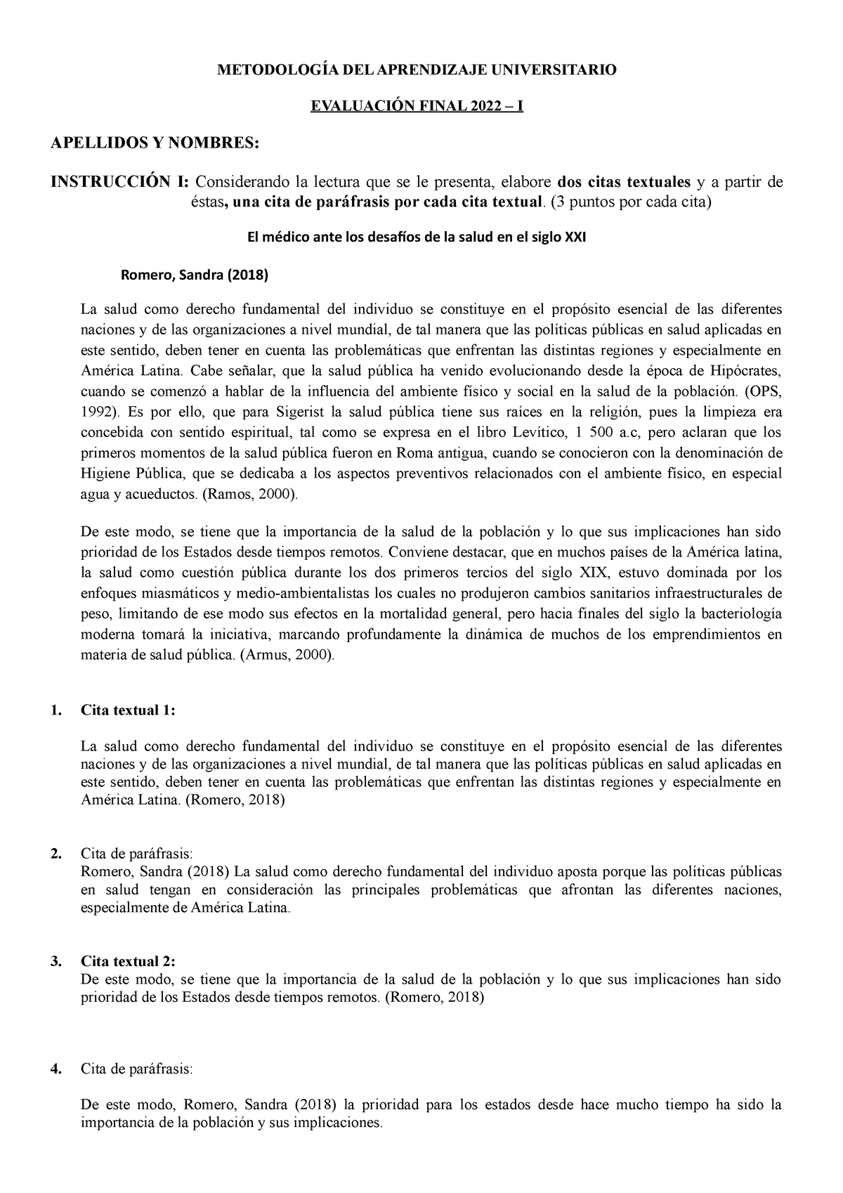 Prueba Final Metodología - METODOLOGÍA DEL APRENDIZAJE UNIVERSITARIO ...