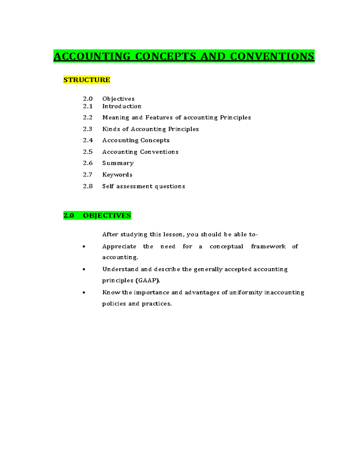 Accounting Concepts AND Conventions - ACCOUNTING CONCEPTS AND ...