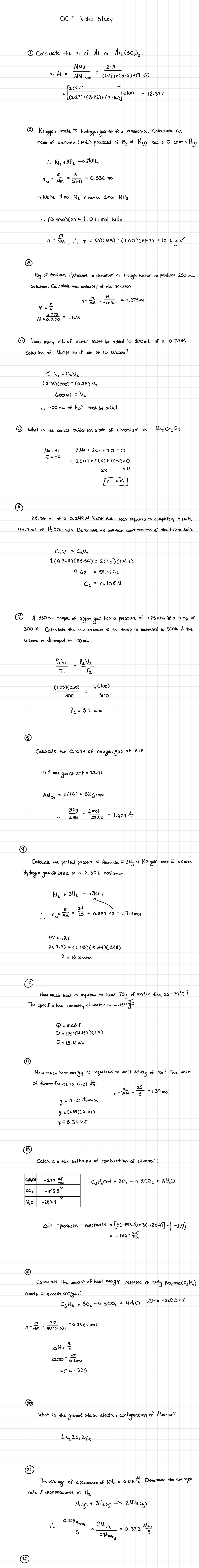 Chemistry practice - Chem 1002 - Studocu