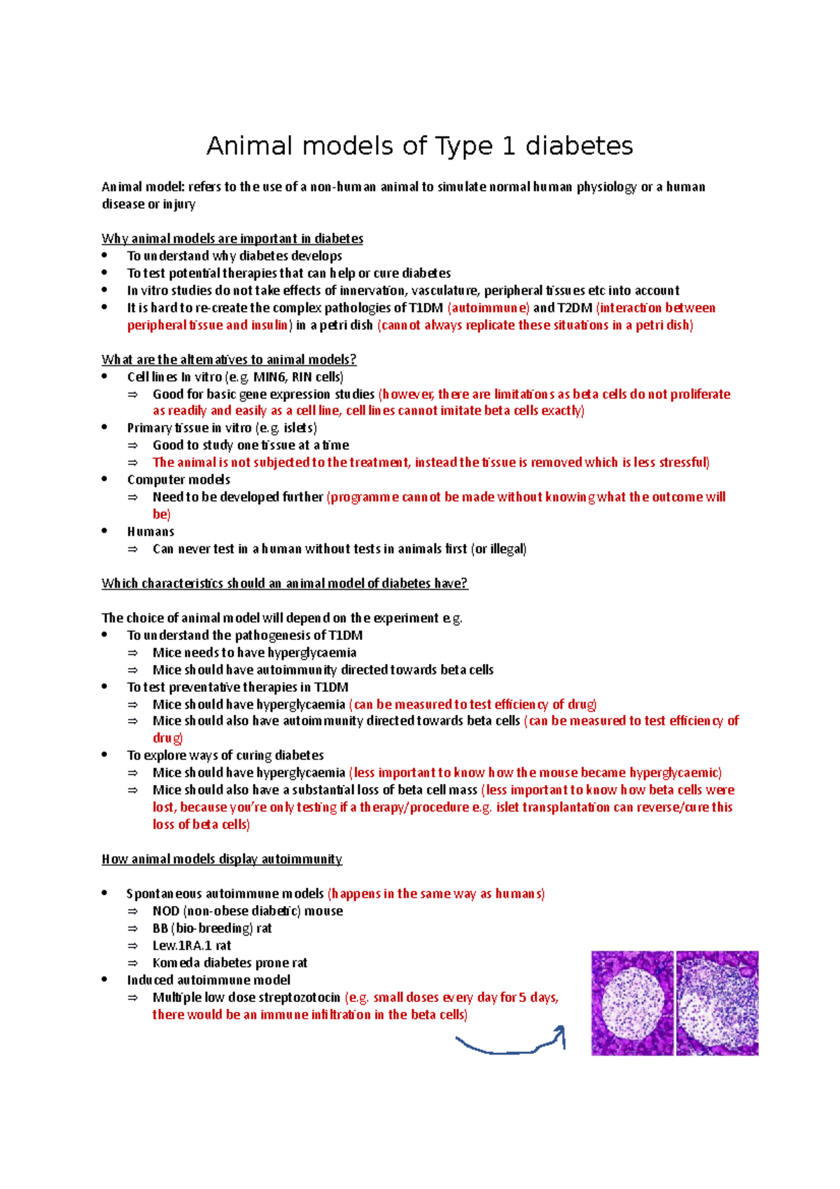Animal models of Type 1 diabetes Animal models of Type 1 diabetes