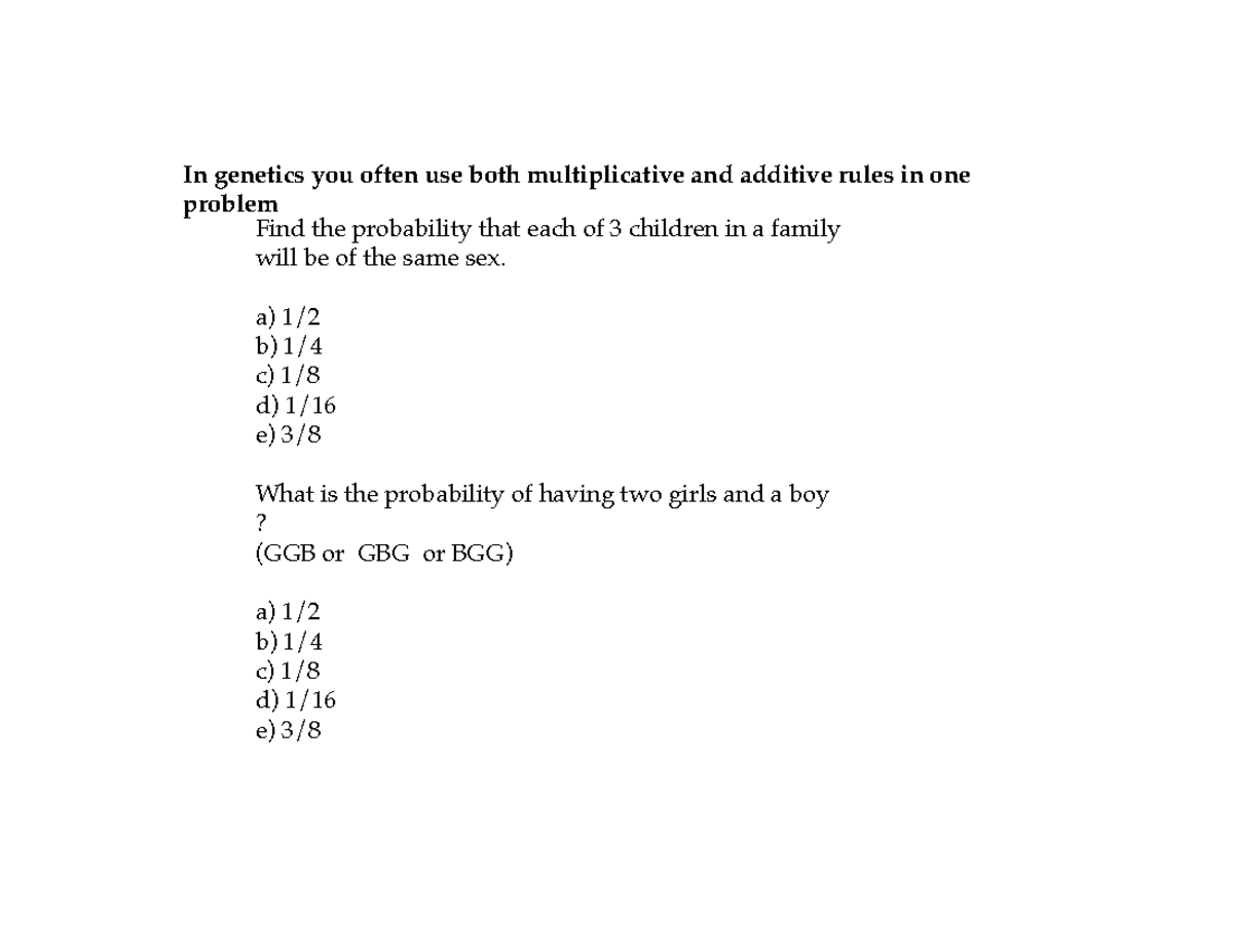 BIOL261 - L3 slides 261W2021 - Find the probability that each of 3 ...