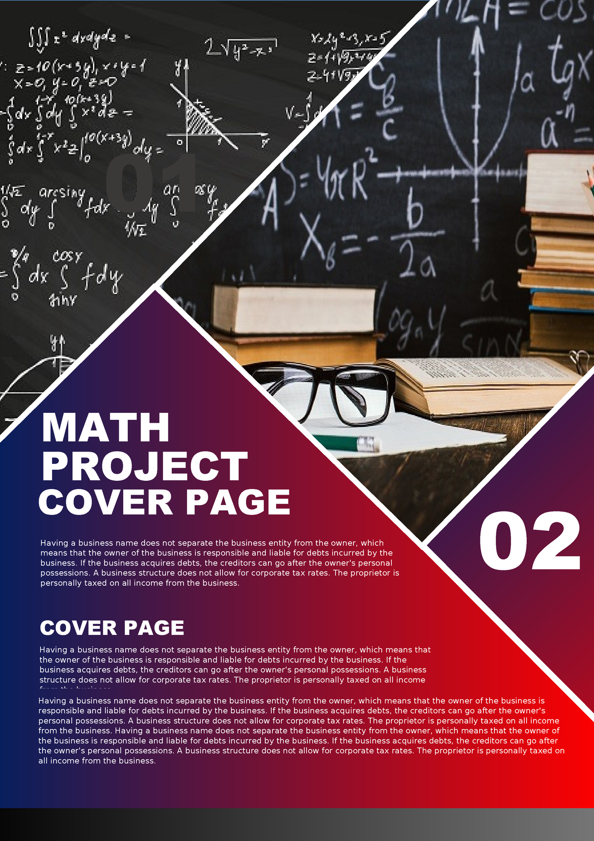 Math Project Cover Page 2 - COVER PAGE MATH PROJECT COVER PAGE Having a ...