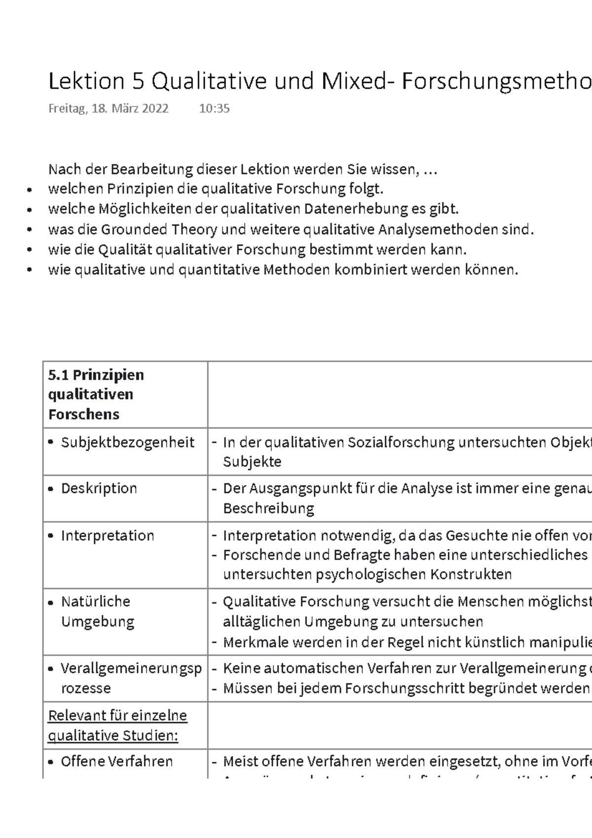 Lektion 5 Qualitative Und Mixed- Forschungsmethoden - Nach Der ...