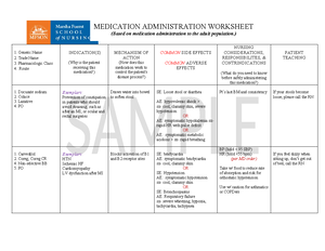 Pharm Study Guide Week 1 - Week 1- Drug action, Nursing process ...