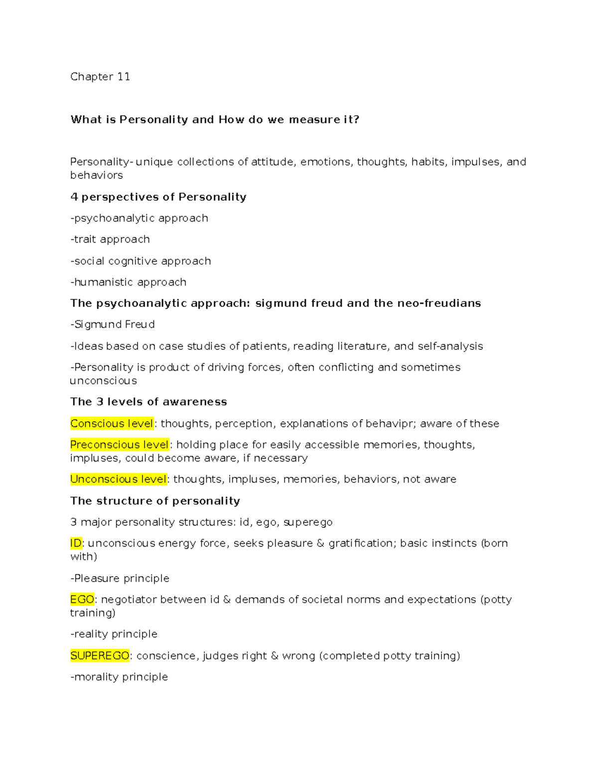 chapter-11-professor-mike-kooken-chapter-11-what-is-personality-and-how-do-we-measure-it