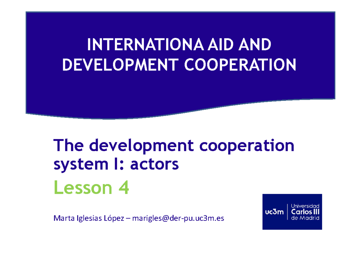 development aid case study