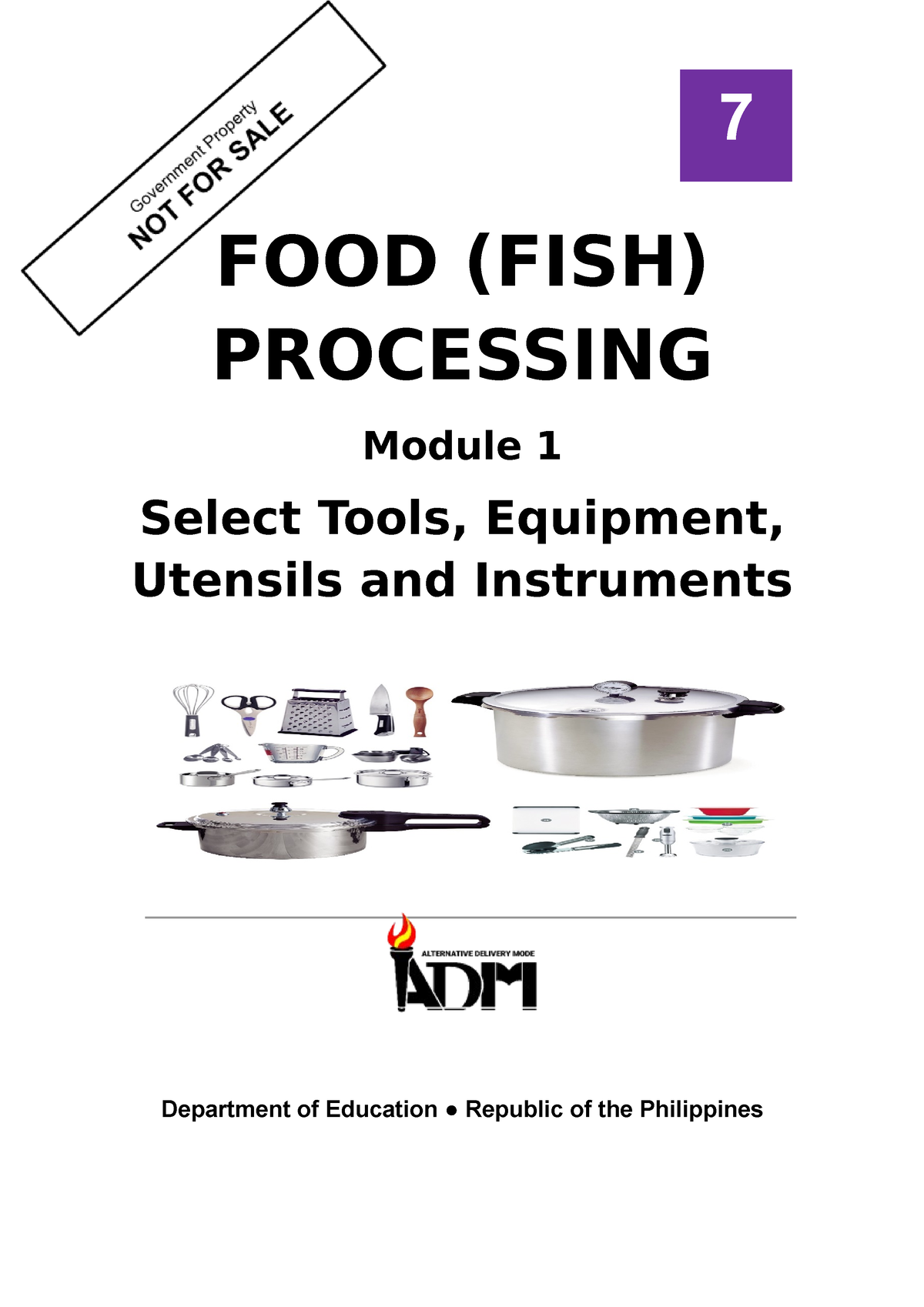 Food processing TLE 7 AFAFP M1 v3 FOOD (FISH) PROCESSING Module 1