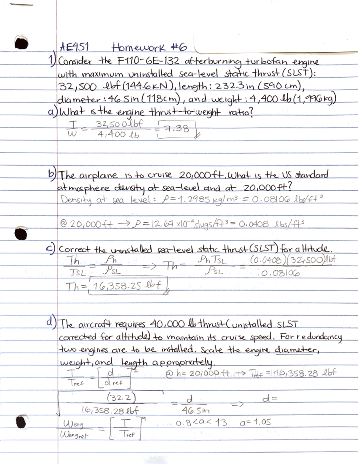 AE451 HW6 - Homework problems for aircraft design that help to study ...