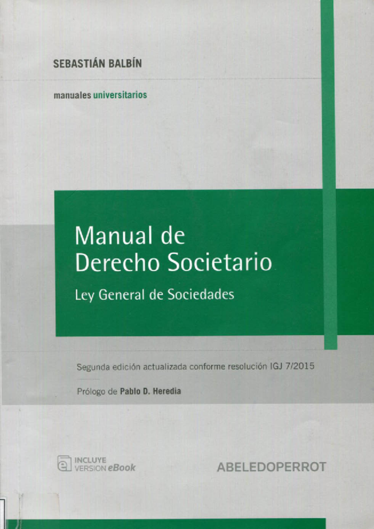 Manual De Derecho Societario Balbín U1 Cap2 - Sociedades Y Asociaciones ...