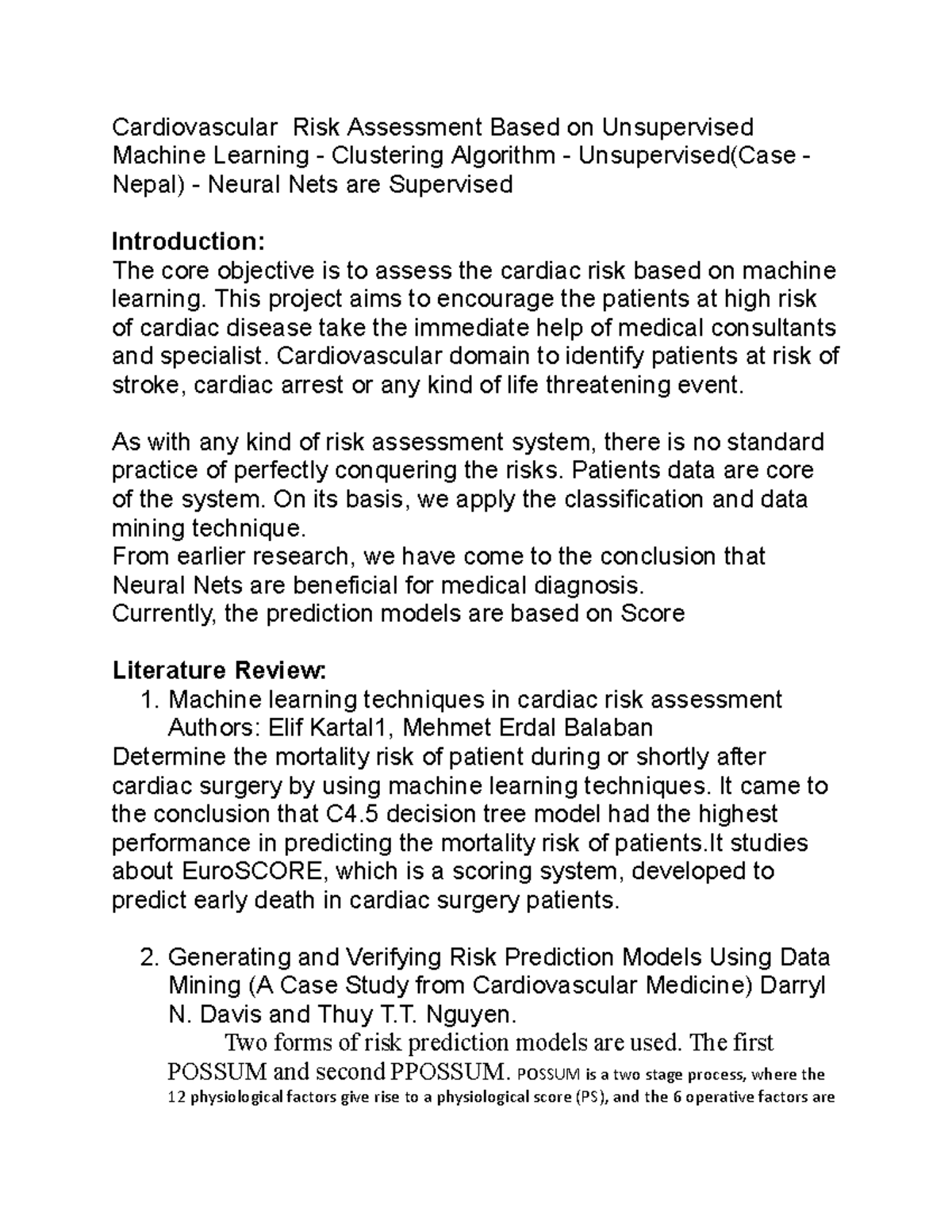 Cardiovascular - This project aims to encourage the patients at high ...