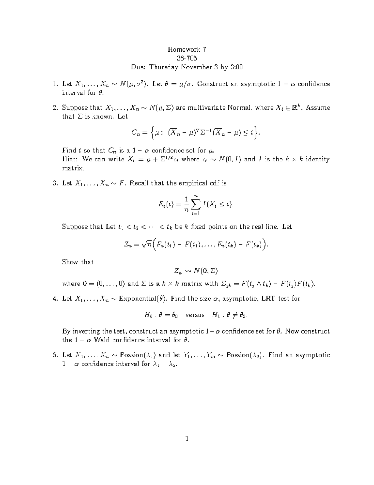 Homework 7 - November 3, 2016. Questions. - Homework 7 36- Due ...