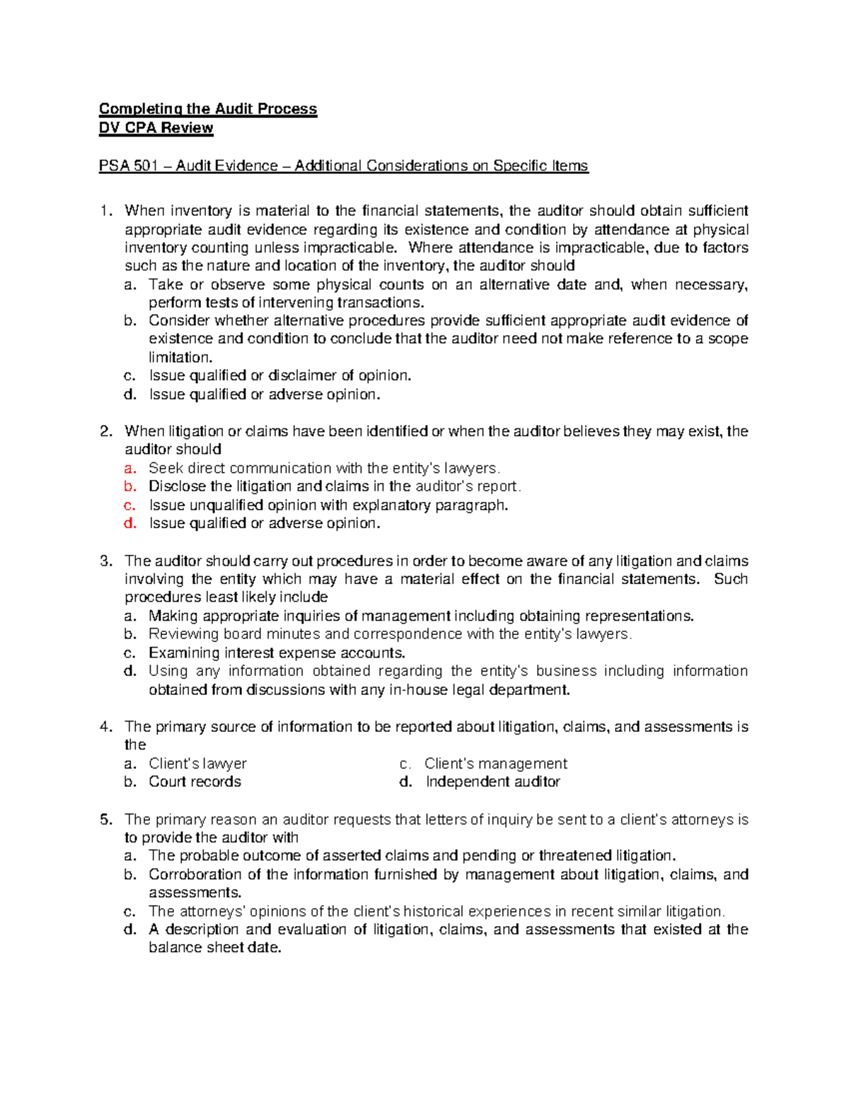 AT Completing the Audit Stage MARP - Completing the Audit Process DV ...