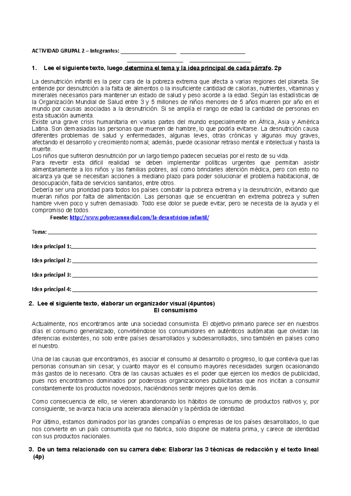 Actividad Grupal 3 - practicas - ACTIVIDAD GRUPAL 2 – Integrantes ...
