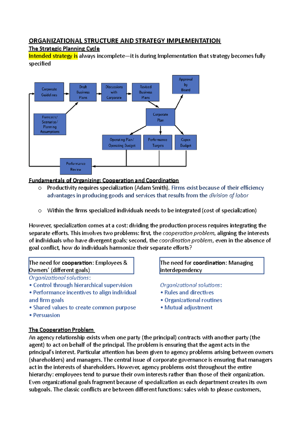 Organizational Structure AND Strategy Implementation - ORGANIZATIONAL ...